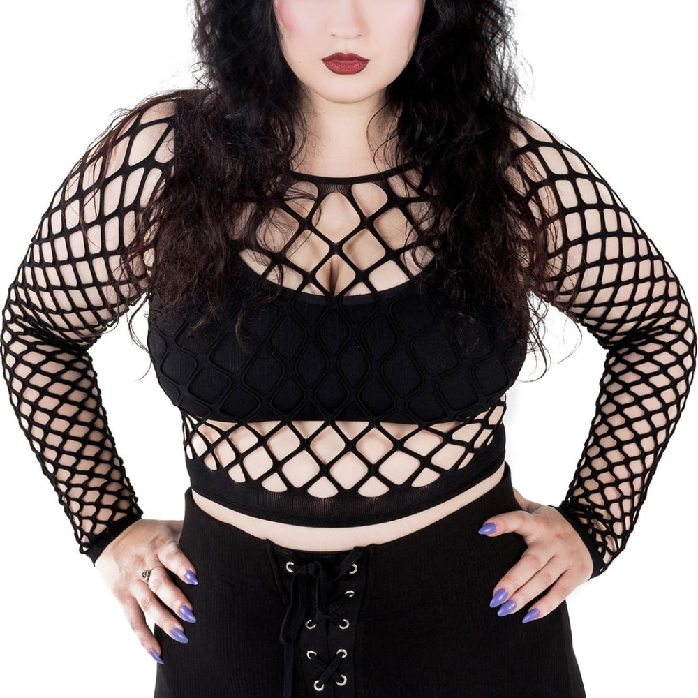 KILLSTAR Lunatrix Fishnet Crop Top